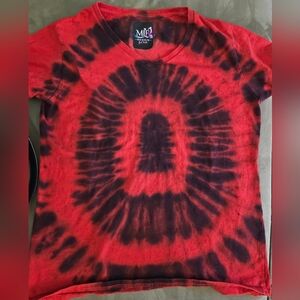 Ohio State Buckeyes Womens V-Neck Tie Dye Short Sleeve T-Shirt sz Large